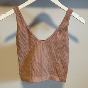 Intimately Free People solid ribbed brami crop top.